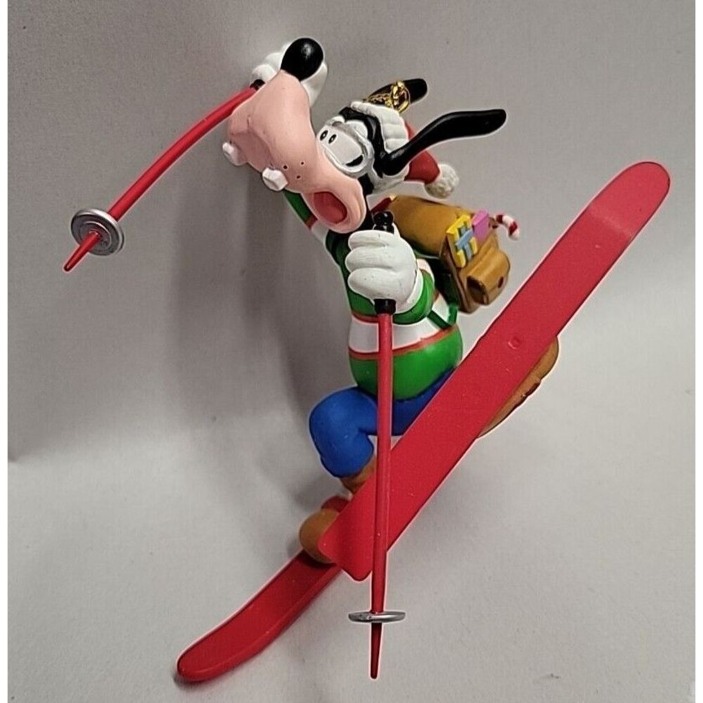 Vtg Disney‎ Grolier Christmas Ornament Goofy Skiing 26231 109